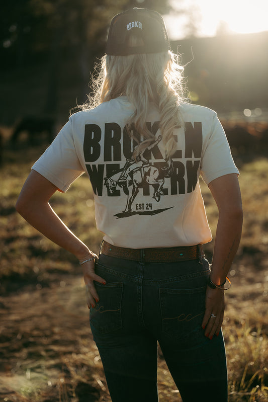 Broken Block T-Shirt - Cream